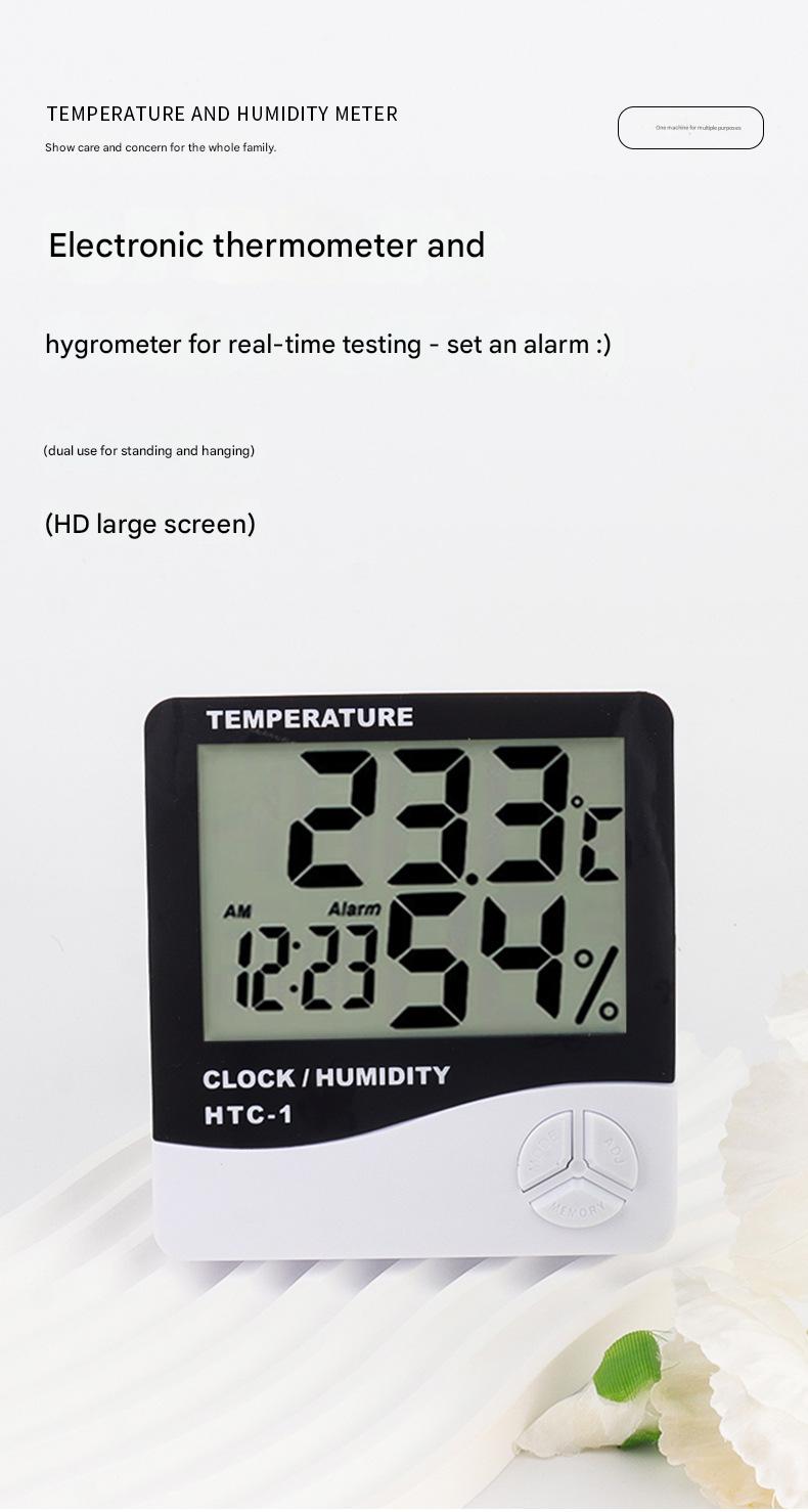 Thermohygrometer, digital display large screen thermohygrometer, thermostat, multifunctional digital thermohygrometer