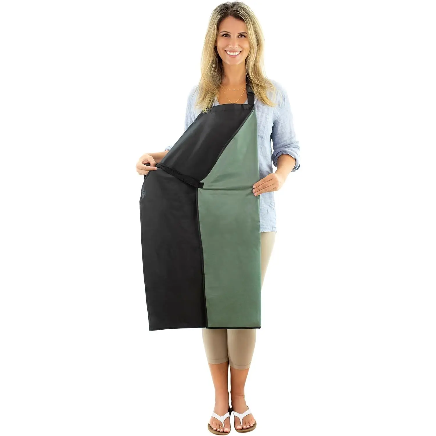 Unisex Waterproof Vinyl Apron - 35" Lightweight Kitchen Cleaning Apron with Comfortable Strap, Plastic Buckle, Wipe-Clean Surface for Dishwashing, Dog Grooming, Ideal Gift for Men and Women