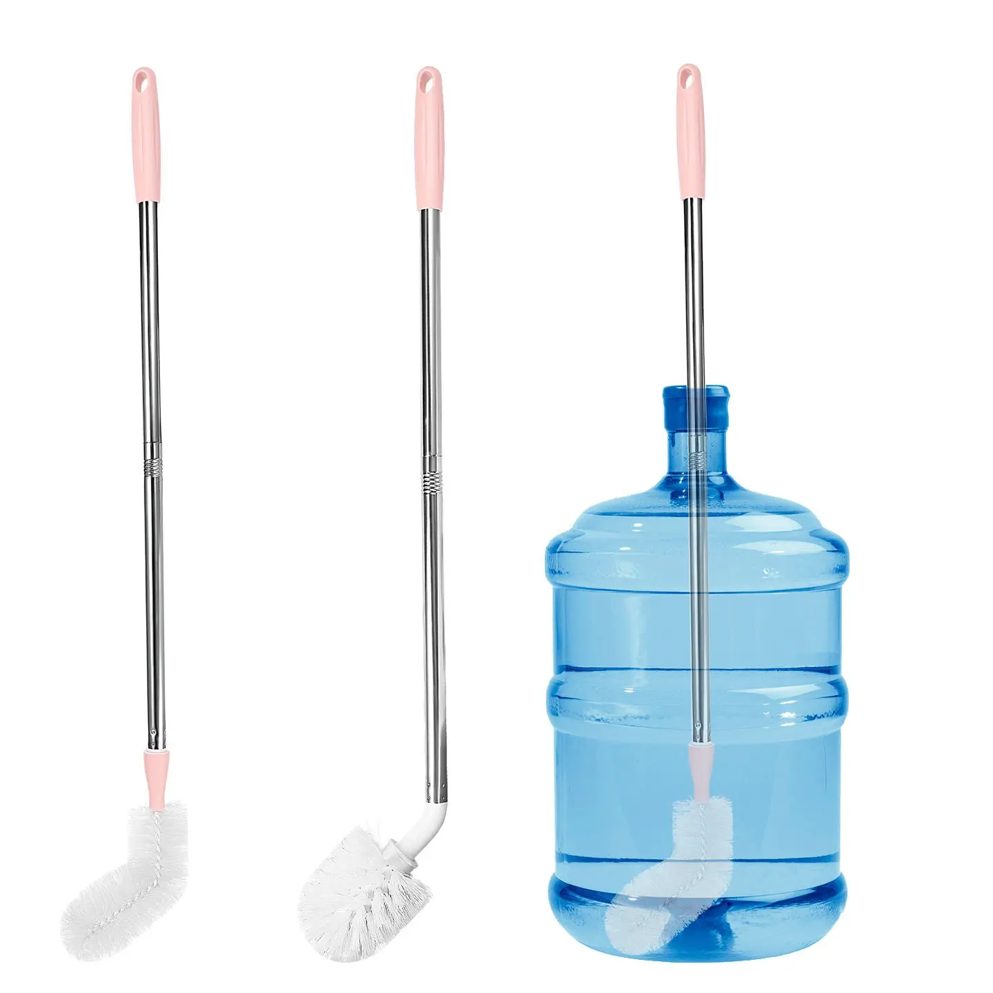 5-Gallon Water Tank Cleaning Brush, 2-Pack Bucket Brush, Extra Long Water Bottle Brush, Flexible Bristles, Gentle Pressure Application