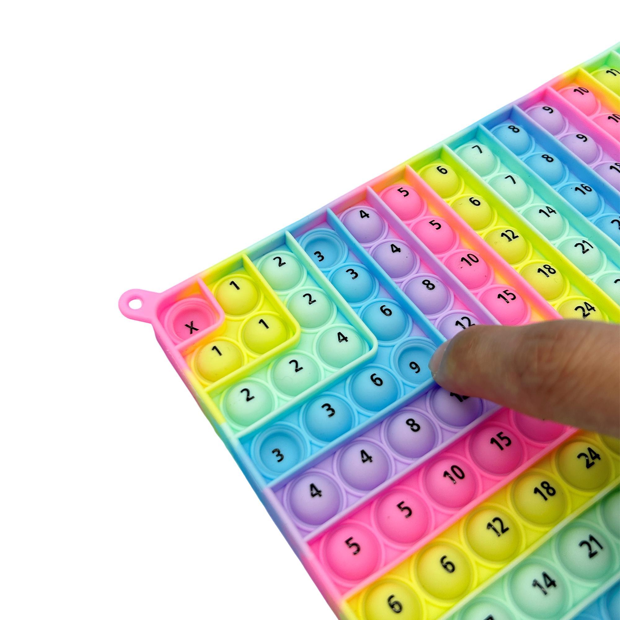 Multiplication Addition Practice Math Pop Fidget Board Game, Push Bubbles Times Table Numbers Fidget Toy, Durable Material #GLOBAL PICKS