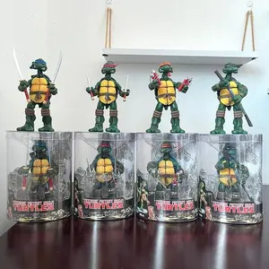 2026 hot item 4pcs Teenage Mutant Ninja Turtle Action Figure NECA Raph Leonardo Donatello Mikey Figuras Comic TMNT Collection Model Toys Gift