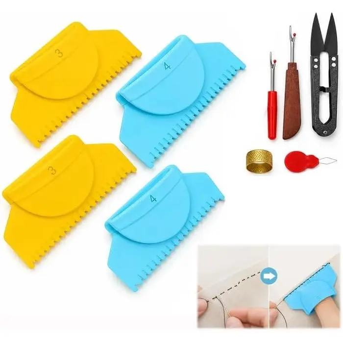 Guide for Sewing – Sewing Gauge Tool for Even Stitching, Quilting & Hand Sewing –  Spacing Guide for Beginners, Sewing Accessories Kit for Straight, Neat, Professional Seams