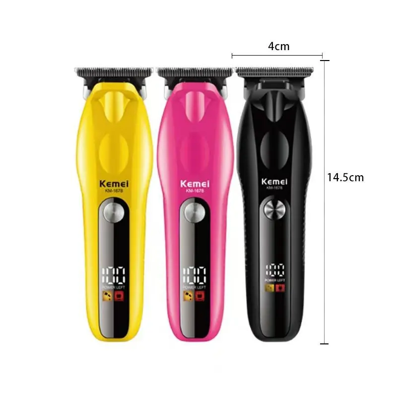 KM 1678 Professional Hair Clipper Digital Display High Power Fast Cutting Electric Hair Trimmer for Salon Skin Care Hair Set Body Grooming