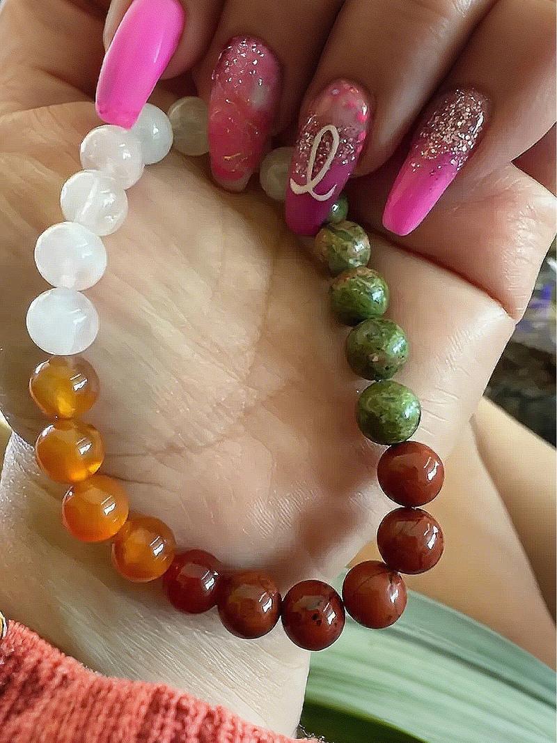 Natural Crystal Bracelet for Healthy Pregnancy, Spiritual Jewelry Gift for Pregnant Friends & Wives, Chakra Healing Accessory