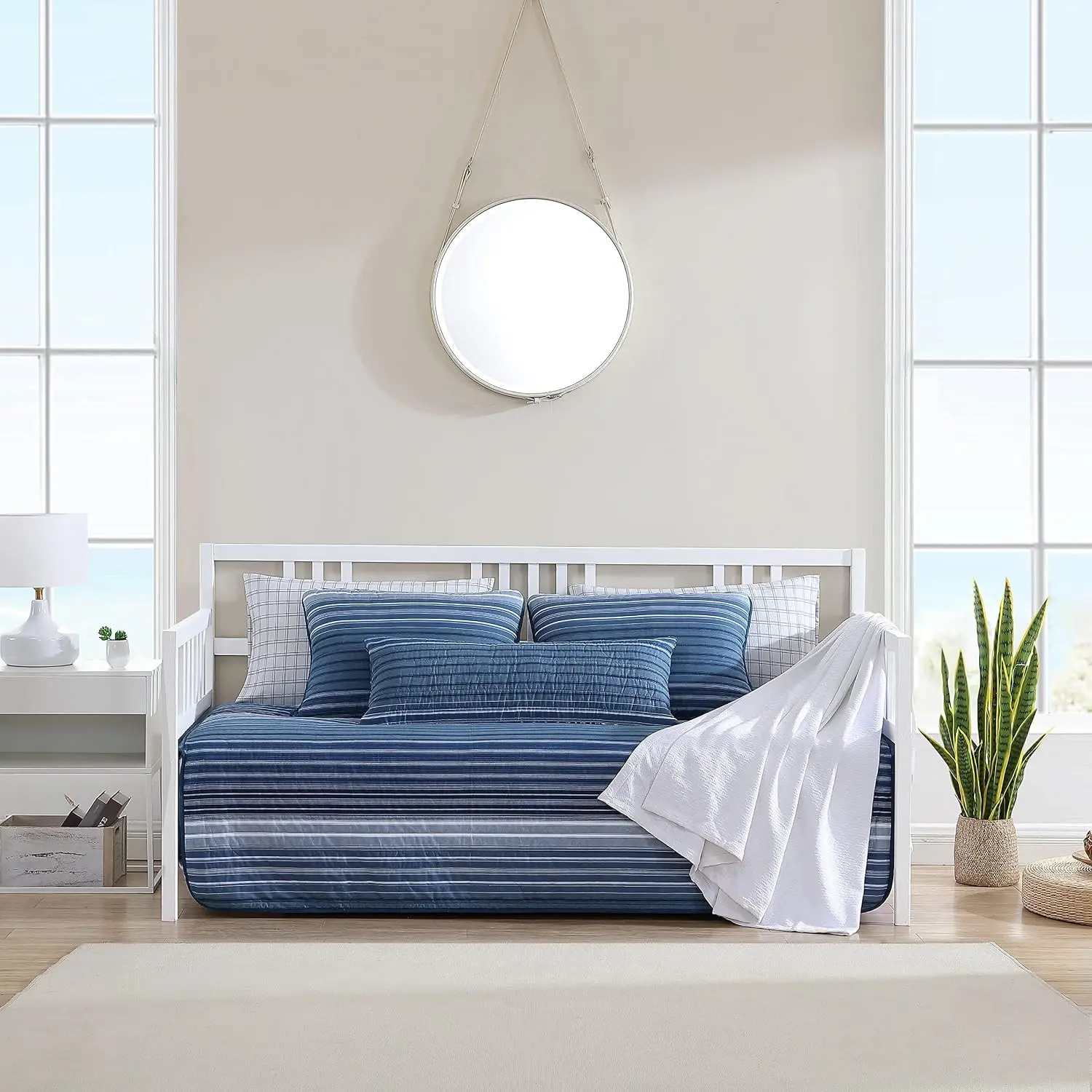 Cotton Reversible Daybed Set with Shams and Pillow Cover