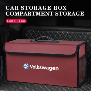 Car Trunk Organizer Box Multiuse Tools Storage Bag For VW GTI Polo Golf Passat Touareg Jetta Tiguan Taos ID.3 ID.7 Atlas Amarok ID.5 ID.4 Arteon Variant Taigo Nivus Caddy Virtus CC Touran Sharan Beetle Scirocco