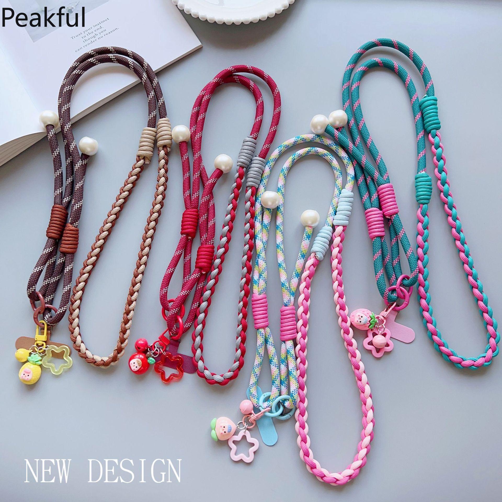 Phone Lanyard | Trending Crossbody Shoulder Strap with Card Patch | Heavy Duty Anti-Lost Hanging Chain for Men Women | Sturdy Outdoor Hiking Phone Lanyard Compatible with Most Phone Cases for Travel, Climbing & Daily Use