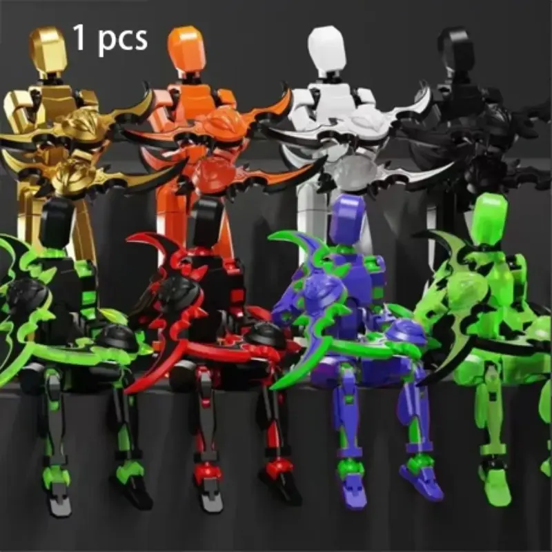 3D Printed Multi-Joint Robot Model, Collectible Figure Toy, Robot Action Figures, DIY Assembly Kit, Perfect Gift for Kids, Holiday Present, Random Style