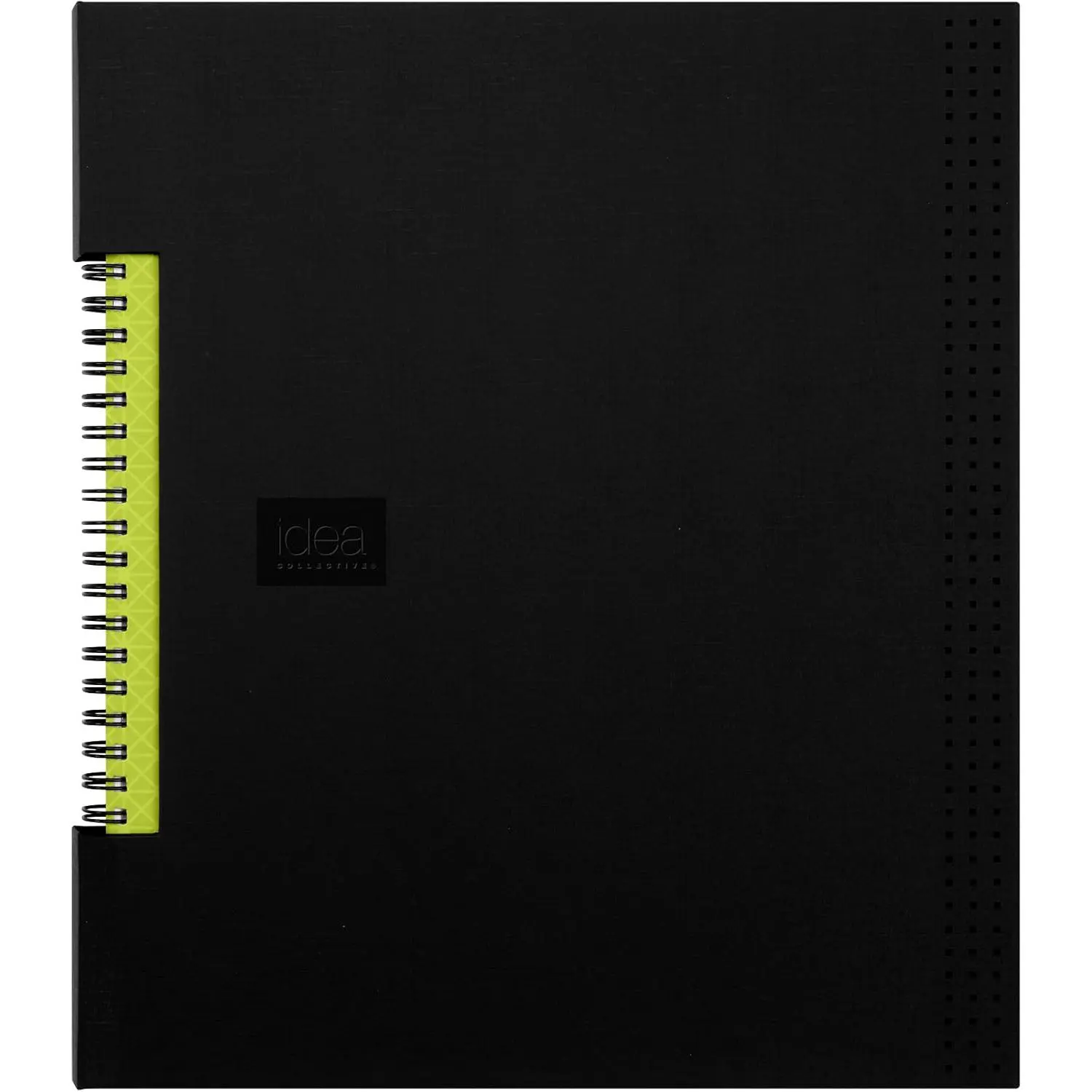 Idea Collective Blank Pages Business Notebook, 11x8.5 In, Double-Wire Binding, Hardcover Case Bound, Expanding Pocket, Index Corners, Black, 80 Sheets (56895), Blank Pages Notebooks, 11 X 8.5