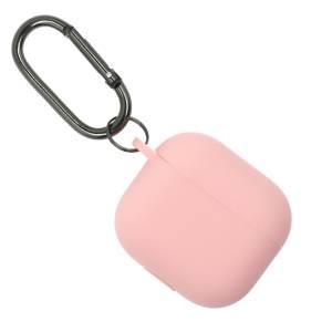 Compatible with AirPods 4 Case , Premium Soft Silicone Protective Case Cover for Apple AirPods 4th Generation with Cleaner Kit, Carabiner and Keychain Accessories for Women Girls (Pink)