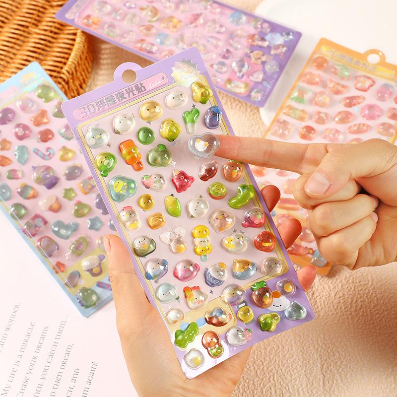 1pc Solid Sticker 3D Relief Gemstone Crystal Patch Cute Decal Phone Decoration Pattern, Adorable Mobile Accessory, Stylish Phone Decor