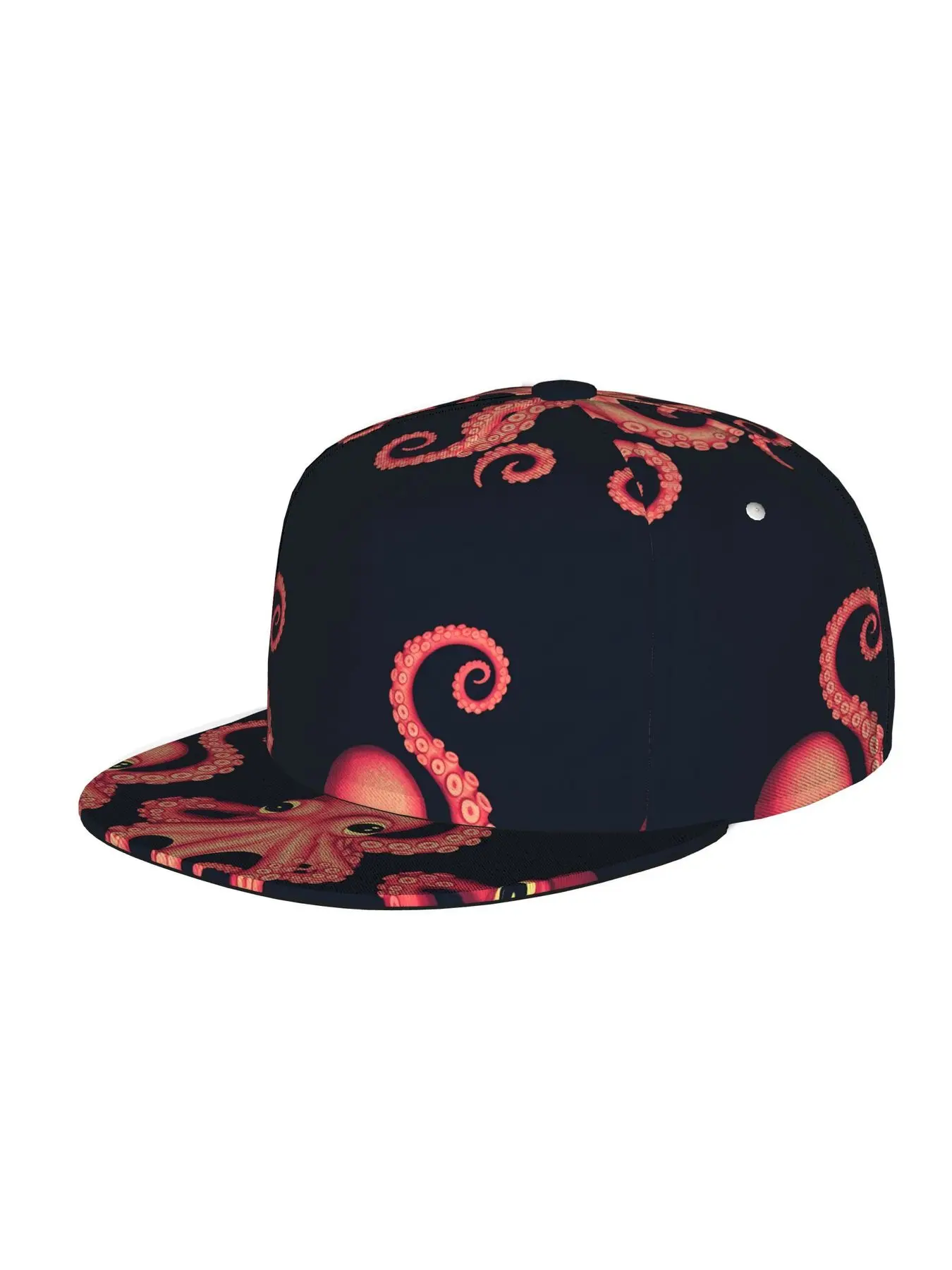 Pink Octopus Pattern, Unisex baseball cap, adjustable back buckle trucker cap, party baseball cap, punk-style sun hat, suitable for skateboarding, dancing and outdoor sports, all year round.