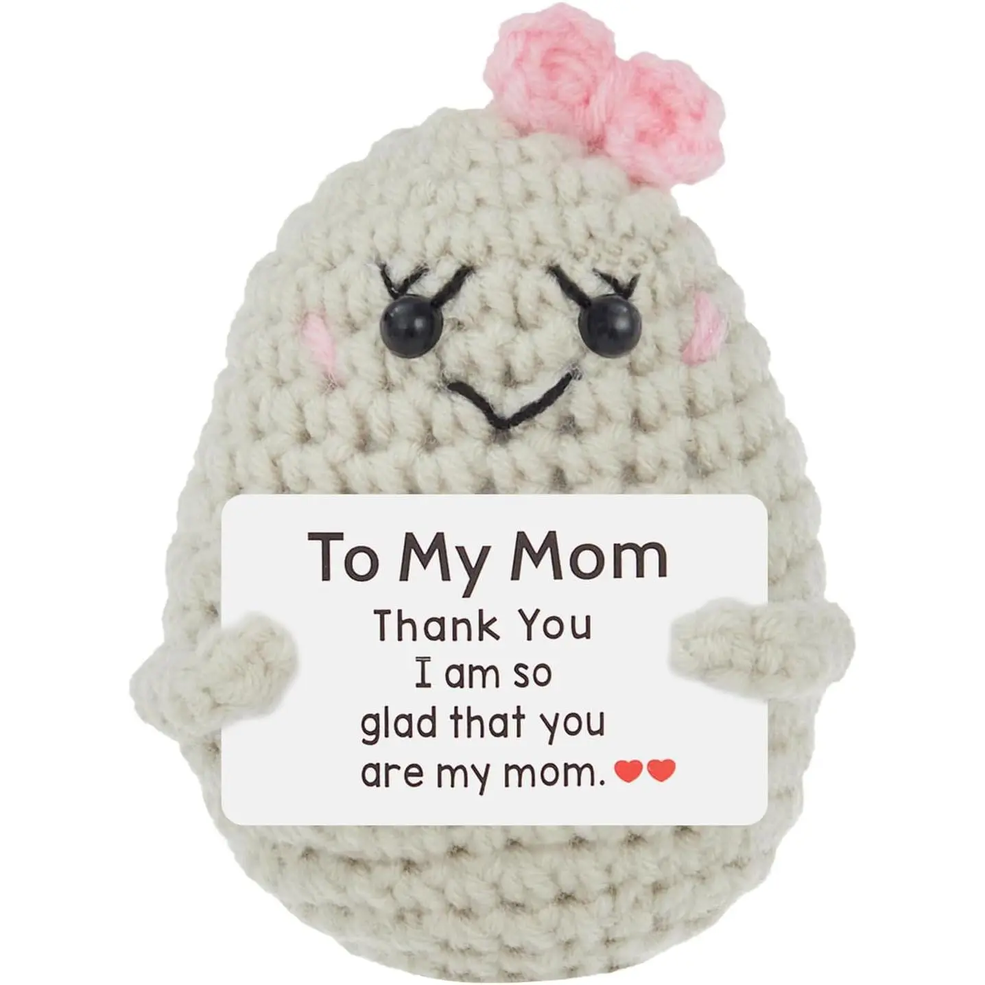 Day Birthday Gifts for Mom from Daughter Son, Emotional Support Small Crochet  for Mama, Mommy, Mother in Law, Bonus Step Mom, Grandma