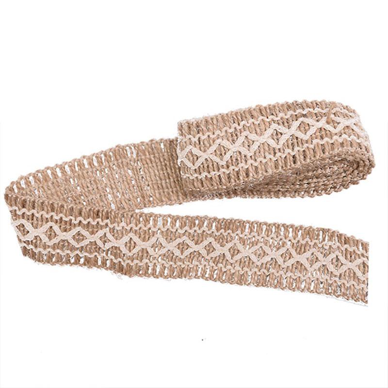 2m/roll Rural Style Jute Ribbons For Gift Packaging Diy Woven Retro Hemp Webbing Scrapbooking Handmade Christmas Wedding Decor