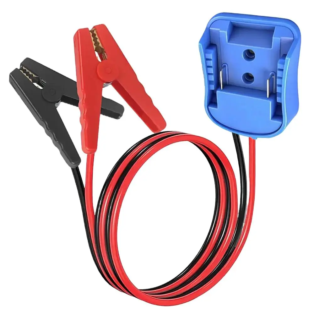 Makita 18V Jumper Cables Adapter Set - 8AWG 2FT Tinned Copper Cable Set, Heat Resistant (392℉/200℃), Portable Car Battery Jump Starter Tool for Small SUVs
