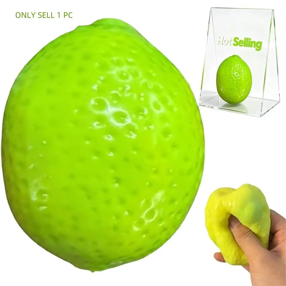 Handmade Crispy Lemon Stress Ball, Color-Changing Mango Squishy Fidget Ball, Asmr Sensory Stress Relief Toy, Unisex Toy, Sensory Squeeze Ball