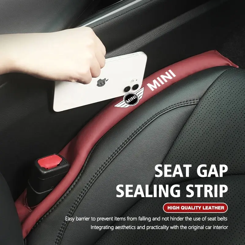 2Pcs Car Seat Gap Filler Leak Proof Sealing Strip For MINI One Cooper JCW Countryman Clubman Cabrio Paceman Coupe Roadster Clubvan