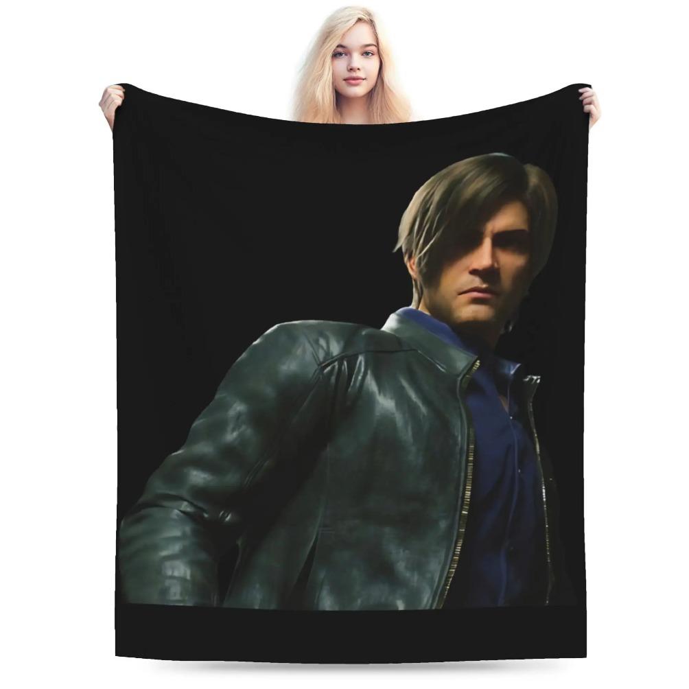 Residents Evils Leon S. Kennedy Throw Blanket Super Soft Pattern Blanket  For Living Room Camping Flannel Bedspread Bed Cover A multi-functional and beautiful blanket suitable for decoration, use and as a gift. Add some fun to your home