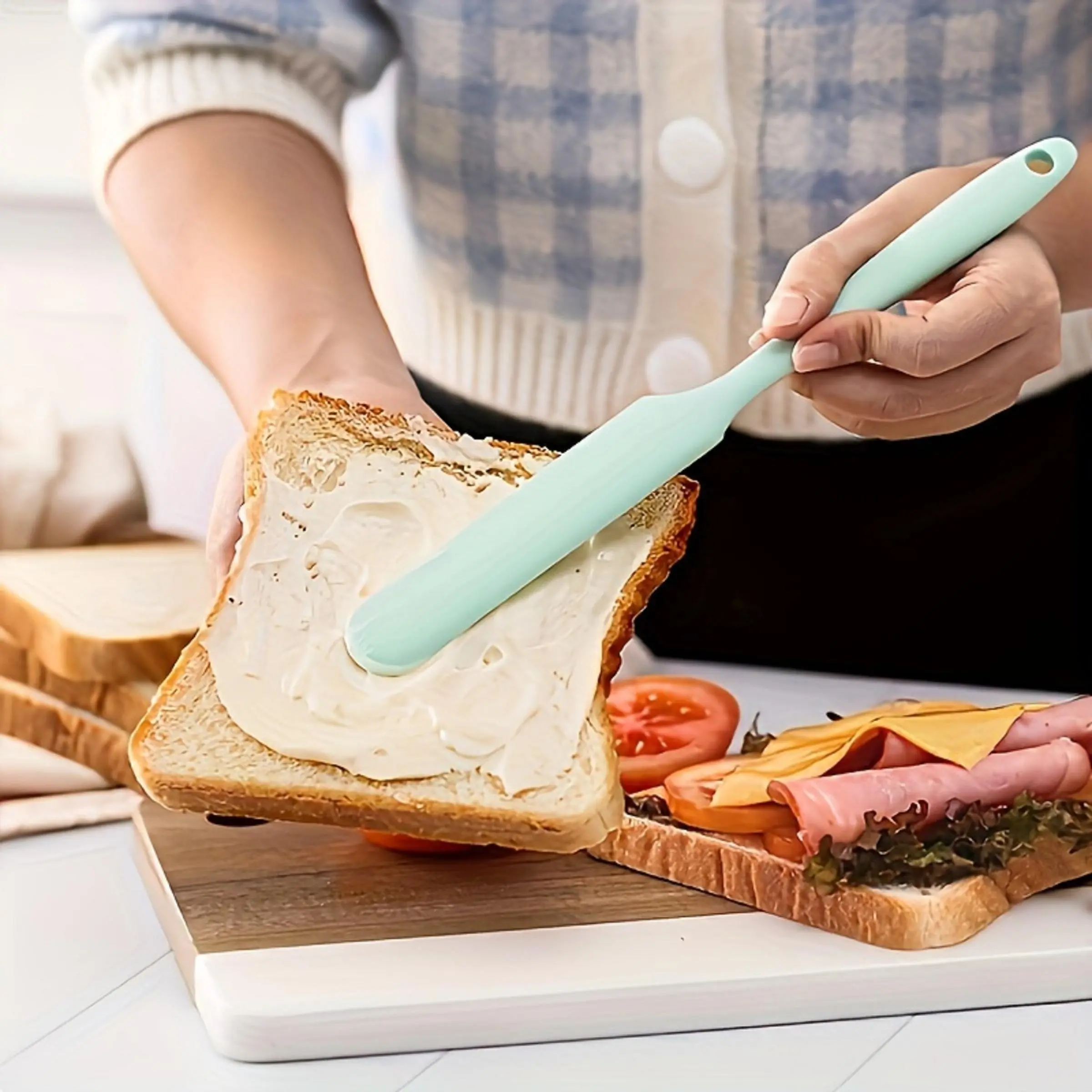 Silicone Spatula Set, 4 Counts/set Non-stick Heat Resistant Spatula, Kitchen Cooking Utensils for Baking, Cooking, Outdoor Picnic and Daily Kitchen Use