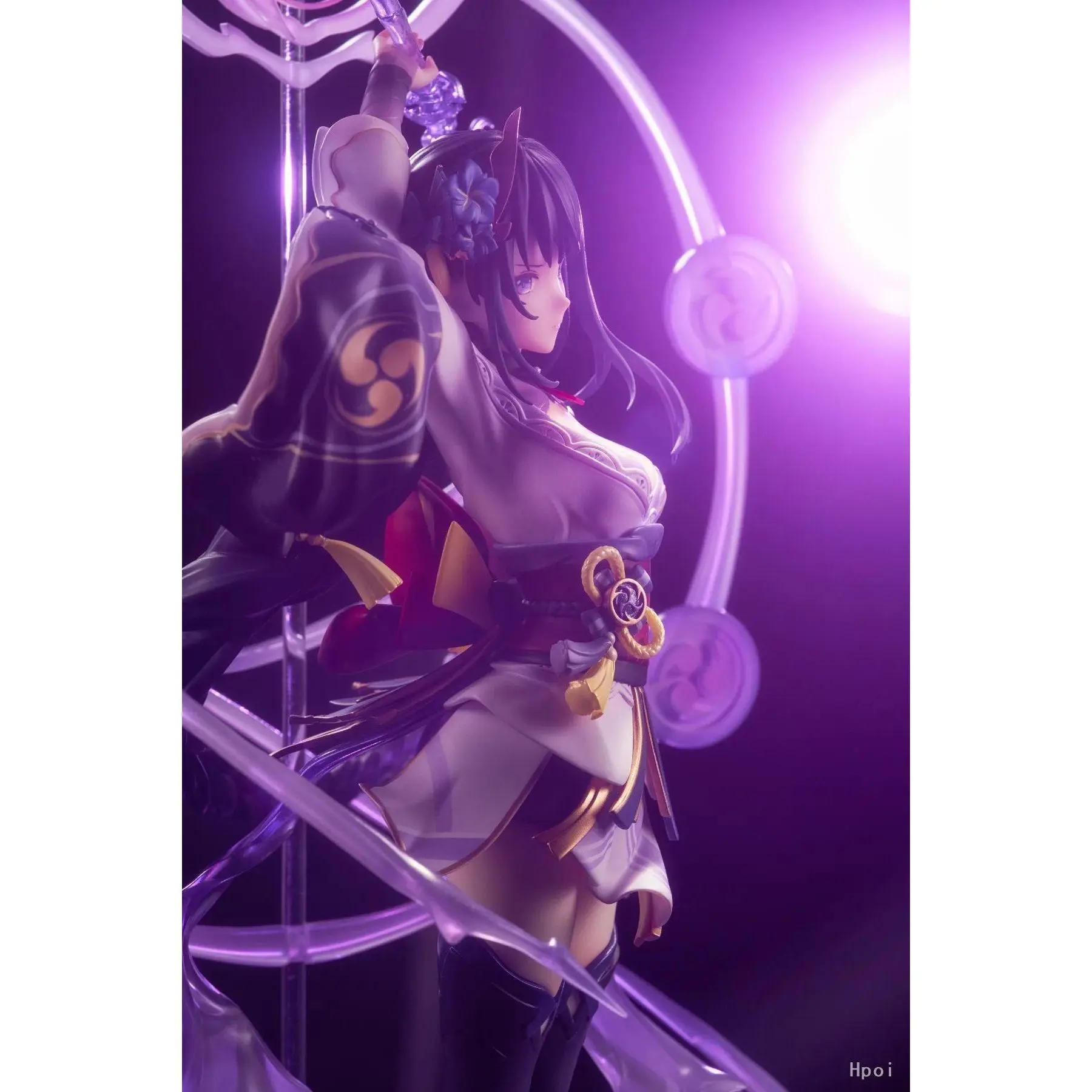 23cm Genshin Impact Raiden Shogun Anime-Manga Action Figure Charm, High-Grade PVC Moisture-Proof Model, Cool Collectible Ornament Gift for Fans