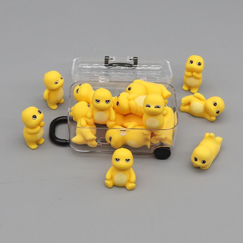 Mini Cartoon Little Milk Dragon Glow Toy Doll Ornaments Desktop Car To Send Complete Sets Of Cute Ornaments