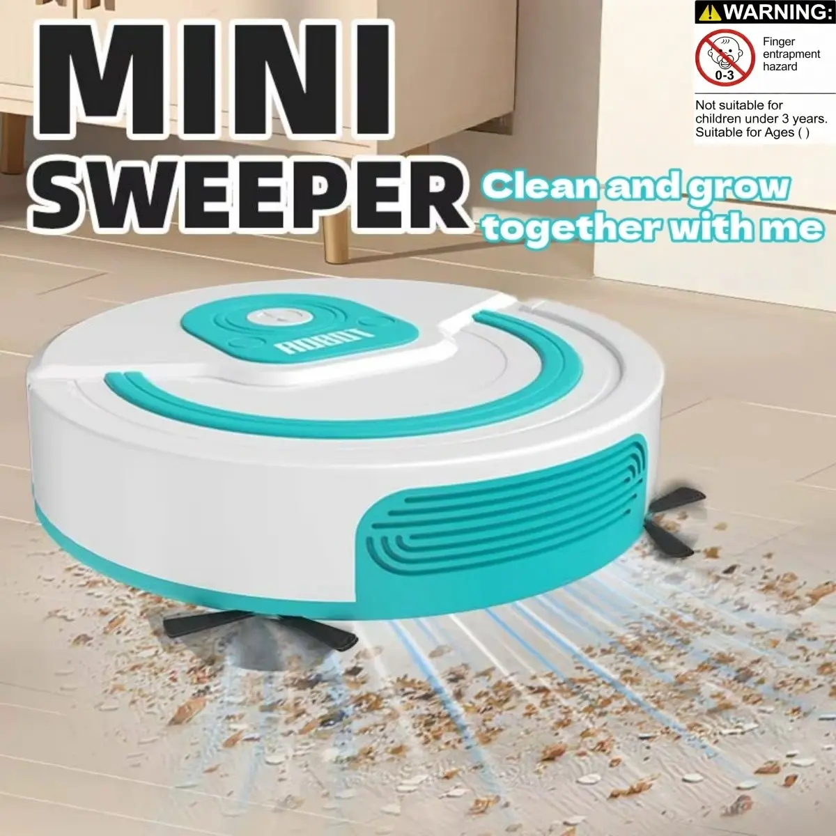 Smart Robot Vacuum Cleaner, 3-In-1 Suction Sweep Mop, Ideal Birthday Gift, Requires 3 Aa Batteries, Unisex Design