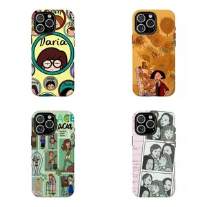 Retro Daria Morgendorffer Custom Wireless Phone Case - Iconic Cartoon Print, Shock-Resistance Casing, Compatible with iPhone 11-17 & Samsung S21-S25, Holiday Gift Mobile Phone Accessory