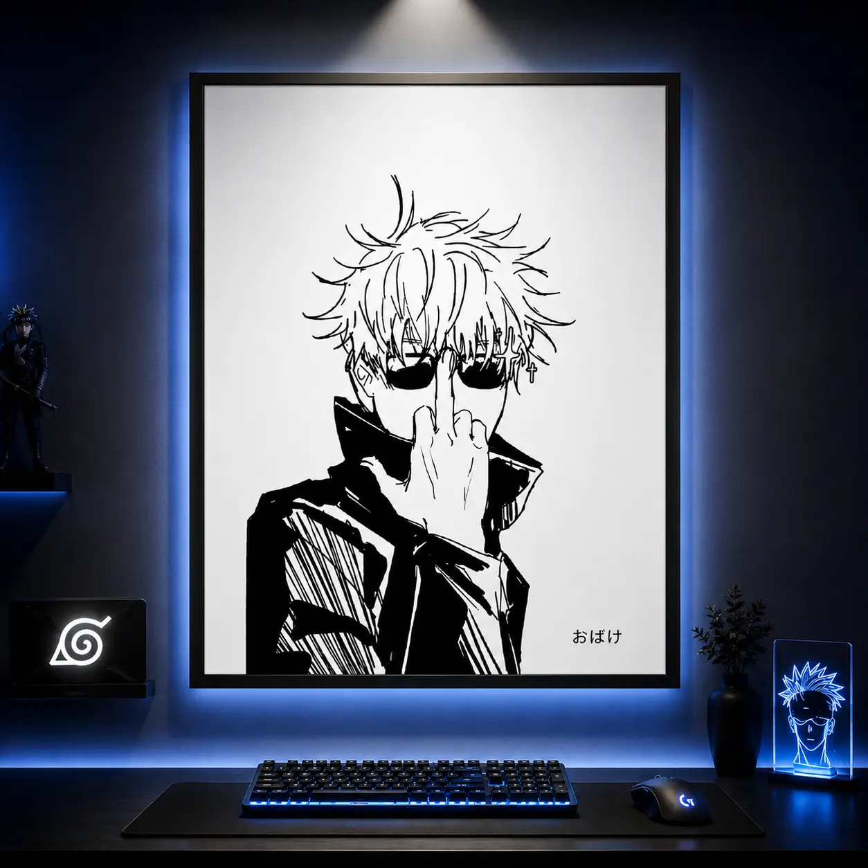 Gojo Satorou Poster, Jujutsu Kaisen Poster, Anime Lover Poster Print, Jujutsu Manga Poster, Anime Poster Print, jjk wall poster, Modern Art Wall Decor Room Photo Artistic Decoration Wall Ornaments, Canvas Wall Art for Bedroom Dorm Office Gift