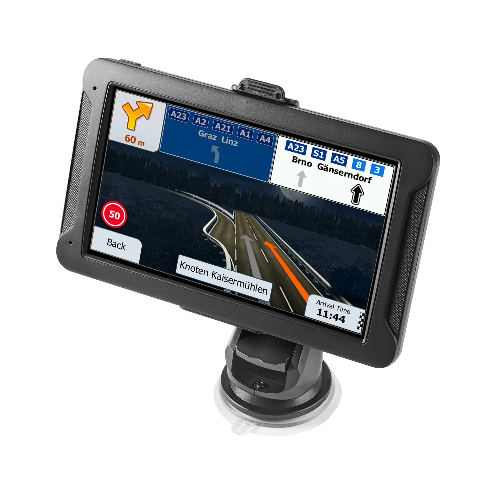 GPS Navigator for Car, 7 inch Touch Screen 16GB GPS Navigation System with Built-in Dash Cam, Voice Turn-by-Turn Guidance, Speed and Red Light Warning, Custom Truck Routing, for Car Truck RV
