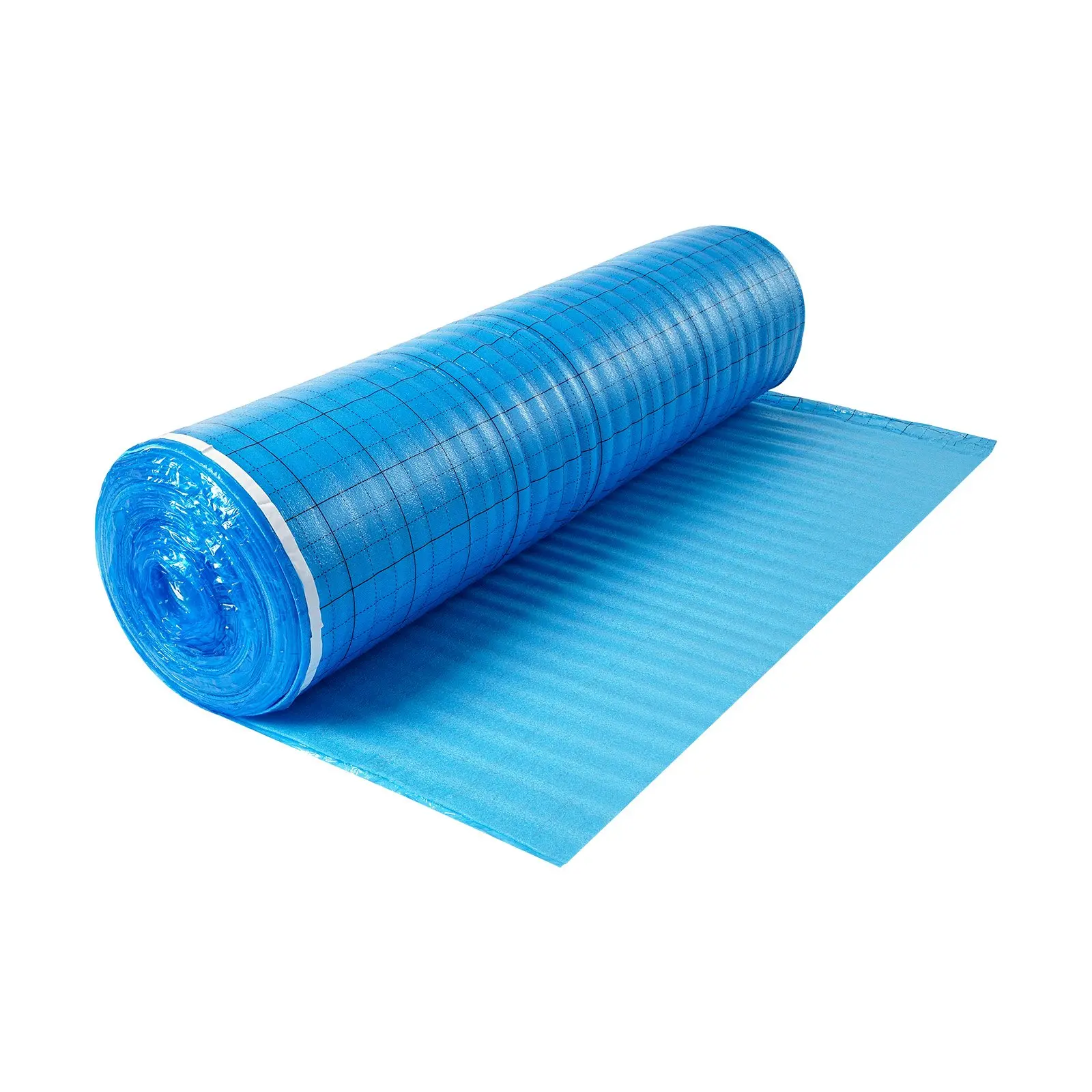 Floor Underlayment 200 sq. ft/Roll, 3-in-1 3 mm Thick Flooring Padding with Tape Vapor Barrier, Heavy Duty EPE Foam with Blue PE, Soundproofing and Noise Reduction, for Laminate Wood Floors