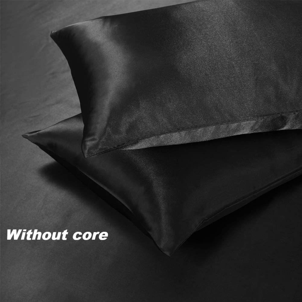 Solid Color Soft Satin Bedding Set, Including 1 Count Duvet Cover & 1/2 Counts Pillowcase without Filler, Soft Comfortable Bedding Set for Home Bedroom