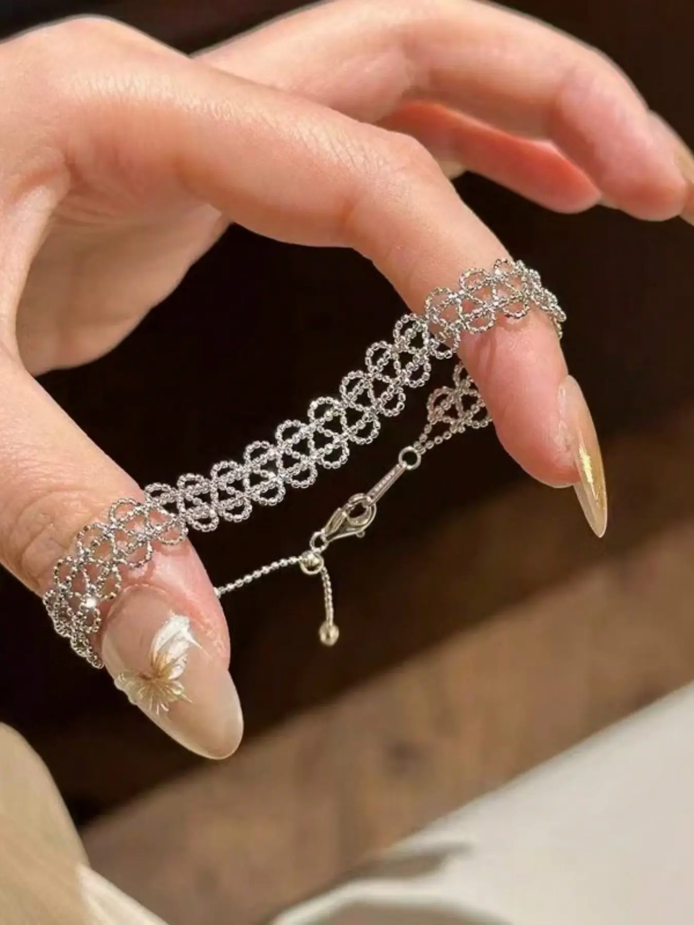 Elegant Lace Bracelet Hollow Design Stackable Cuff Bracelets for Women & Girls Holiday Party Engagement, Perfect for Daily Wear Jewlry Accessories Anniversary Mother's Day Gift Stacked Bracelets