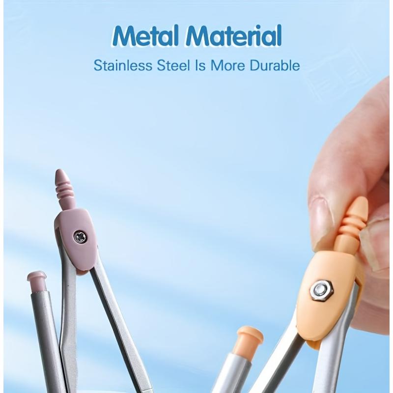 8pcs Set of Measuring Rules for Students Including Compass Measuring Angle Ruler Triangular Ruler Measuring and Drawing Complete Set of Measuring and Stationery Gift Package