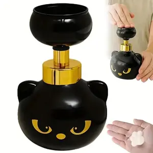Cat Paw Foam Soap Dispenser Cute Refillable Foaming Pump That Prints Paw-Shaped Foam Fun Bathroom Kitchen Hand Soap Bottle Soap Container for Kids, Cat Lovers &Holiday Gift