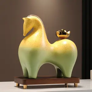 Wealth Attraction Desktop Ornament Lucky Money Figurine Premium New Chinese Style Home Decor For Living Room Display Cabinet Bo Gu Frame Office Desk Shop Opening Business Gift Feng Shui Fortune Decorative Statue Ideal Housewarming Corporate Present High E