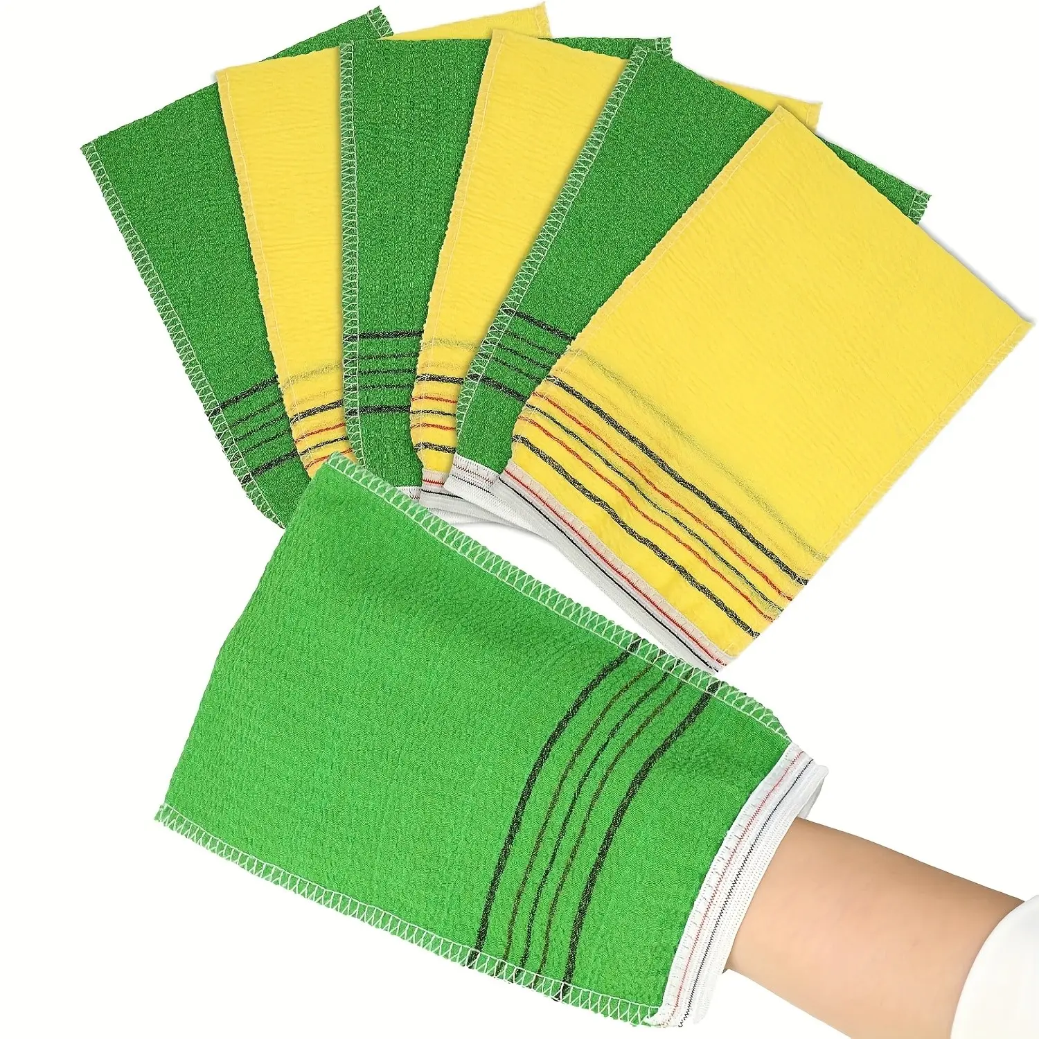 10-Pack Coarse Texture Large Particle Bath Towel Gloves, Exfoliating Shower Mitts for Deep Cleansing, Ideal for Daily Use & Spa Experience
