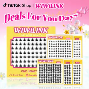 WIWILINK Professional California Sunset & Freya DIY Lash Extension Clusters - 8-18mm Ultra-Thin Transparent Band Volume Lashes, C/D Curl Anime Manga False Eyelashes, Natural Lightweight, Easy Apply (Single Length SKU, No Tools)