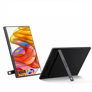 WUAWE 16 Inch Portable Monitor, 1920×1200 60Hz IPS Display, Wide Viewing Angle & Eye Care Screen, Ultra Lightweight Extended Screen for Laptop, Mobile Work, Gaming & Travel