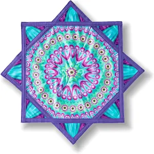 24" Flow Star | 330g Balanced Pro-Weight Flowstar | Spinning Cloth for All Skill Levels | Easy to Spin & Do Tricks | Flow Toy for Juggling, EDM, Festival, Rave Party(Mandala)