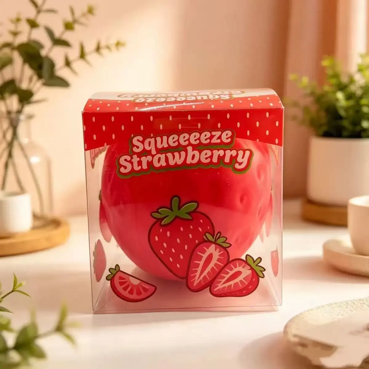 New Large Strawberry Watermelon Fruit Slow Rebound Stress Relief Toy, Squishy Fidgets, Finger Pressure Release Game, Fun Interactive Plaything