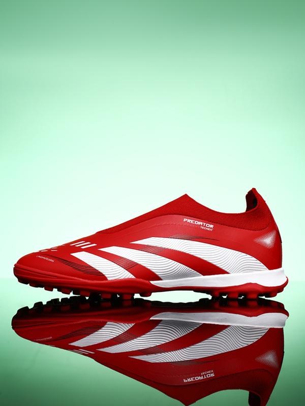 Laceless Stud Soccer Shoes, Suitable for Various Environments, PU Material + Flyknit, Rubber Sole, Strong Grip, Comfortable Lining