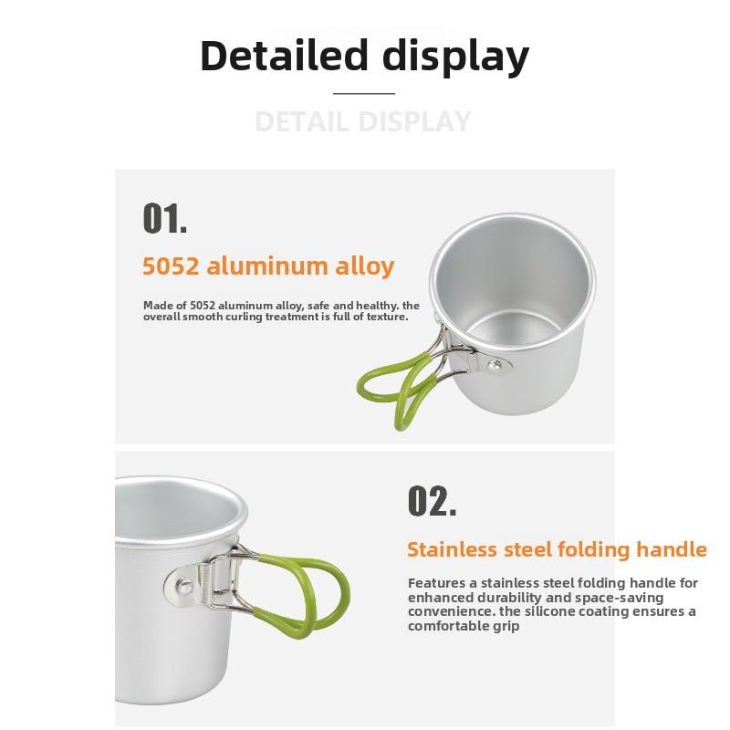Outdoor camping aluminum cup portable coffee cup aluminum alloy beer cup camping water cup teacup