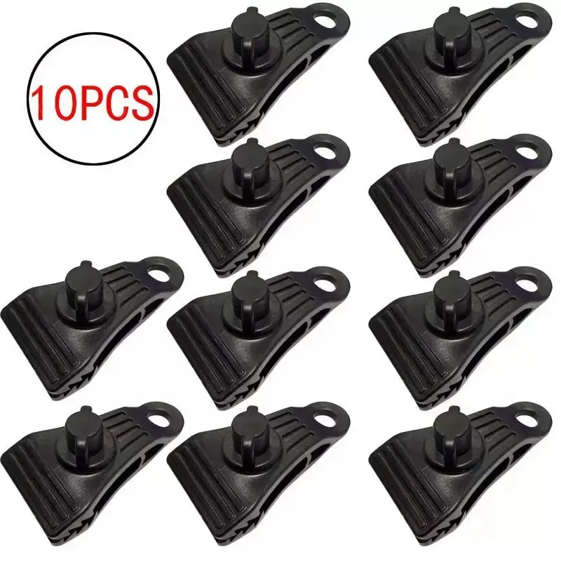 Camping Clips, 10-Pack Reinforced Tent Clips, Waterproof Fabric, Sunshade, Pool Cover, Outdoor Camping Large Locking Clamps