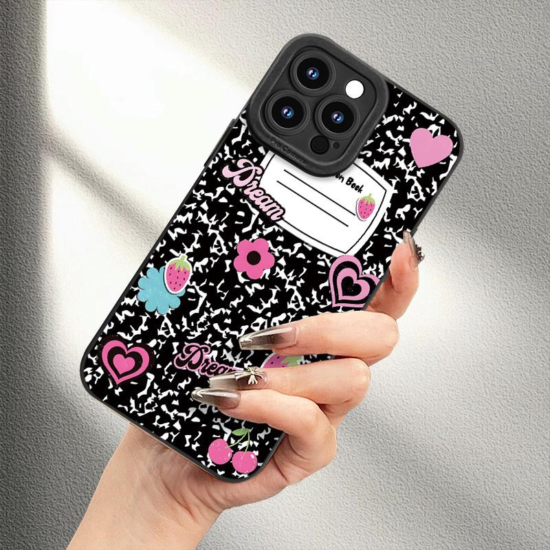 UV Printed Notebook Cover Design TPU Protective Phone Case - 360-Degree Protection Phone Accessory for iPhone 7,8 Plus,SE,Mini,XR,X/XS,11,12,13,14,15,16,17 Pro Max - Ideal Birthday Gift for Handheld Device Users