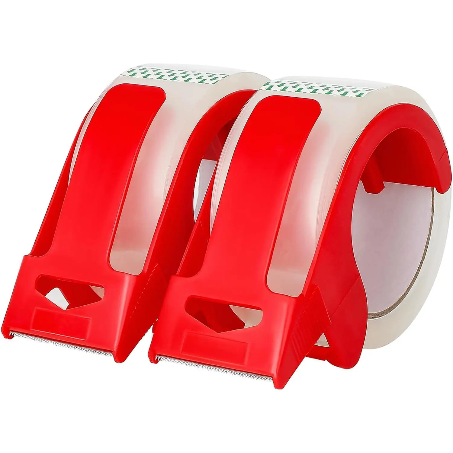 2-Pack Clear Packing Tape with Dispenser-2.7mil x 1.88" x 55Y Heavy Duty Packing Tape for Moving Boxes-Moving Tape  Adhesive Packaging Tape.