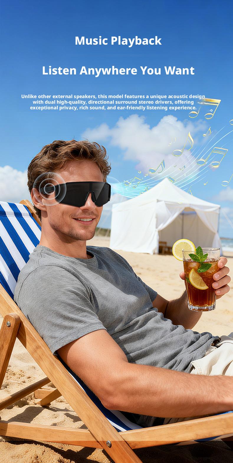 AI color-changing glasses, smart Bluetooth audio glasses, two-in-one headset, windproof goggles for cycling, outdoor sports cycling glasses