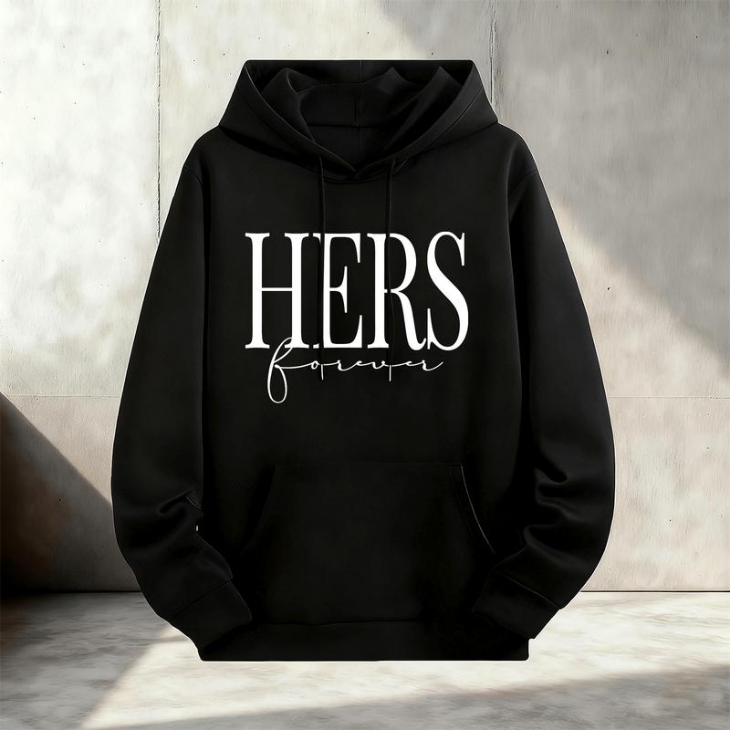 Couple's Valentine HERS & HIS Forever Matching Hoodie Set Daily Casual Wear Fashion Top Soft Comfortable Fabric Romantic Exclusive Vibe Pattern