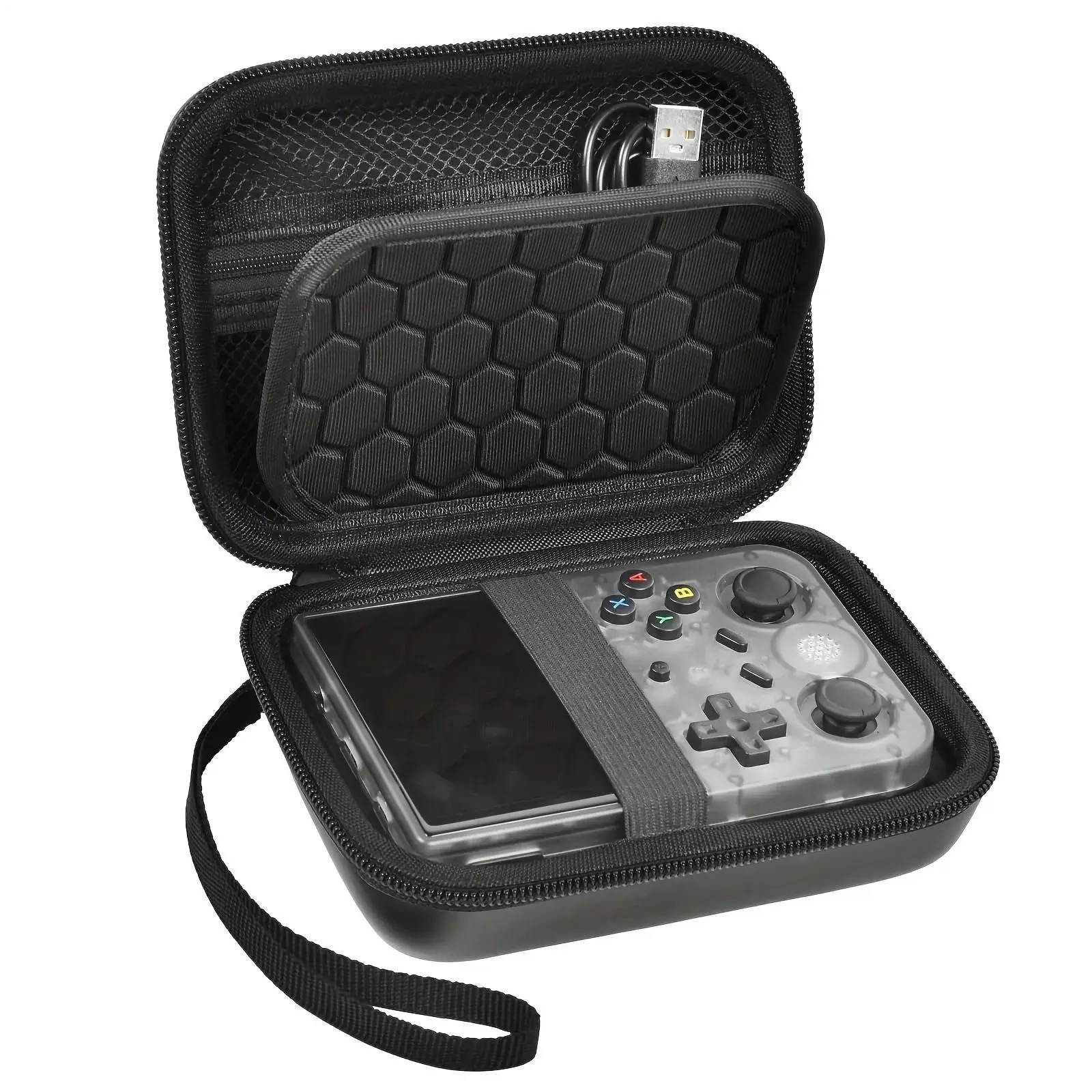 Travel Case Protection Compatible with Rg353v/rg35xx/rg353vs Retro Handheld Game Console, Compact Storage Stand Organizer Bag, Android Gaming Carrying Box Only, Accessories