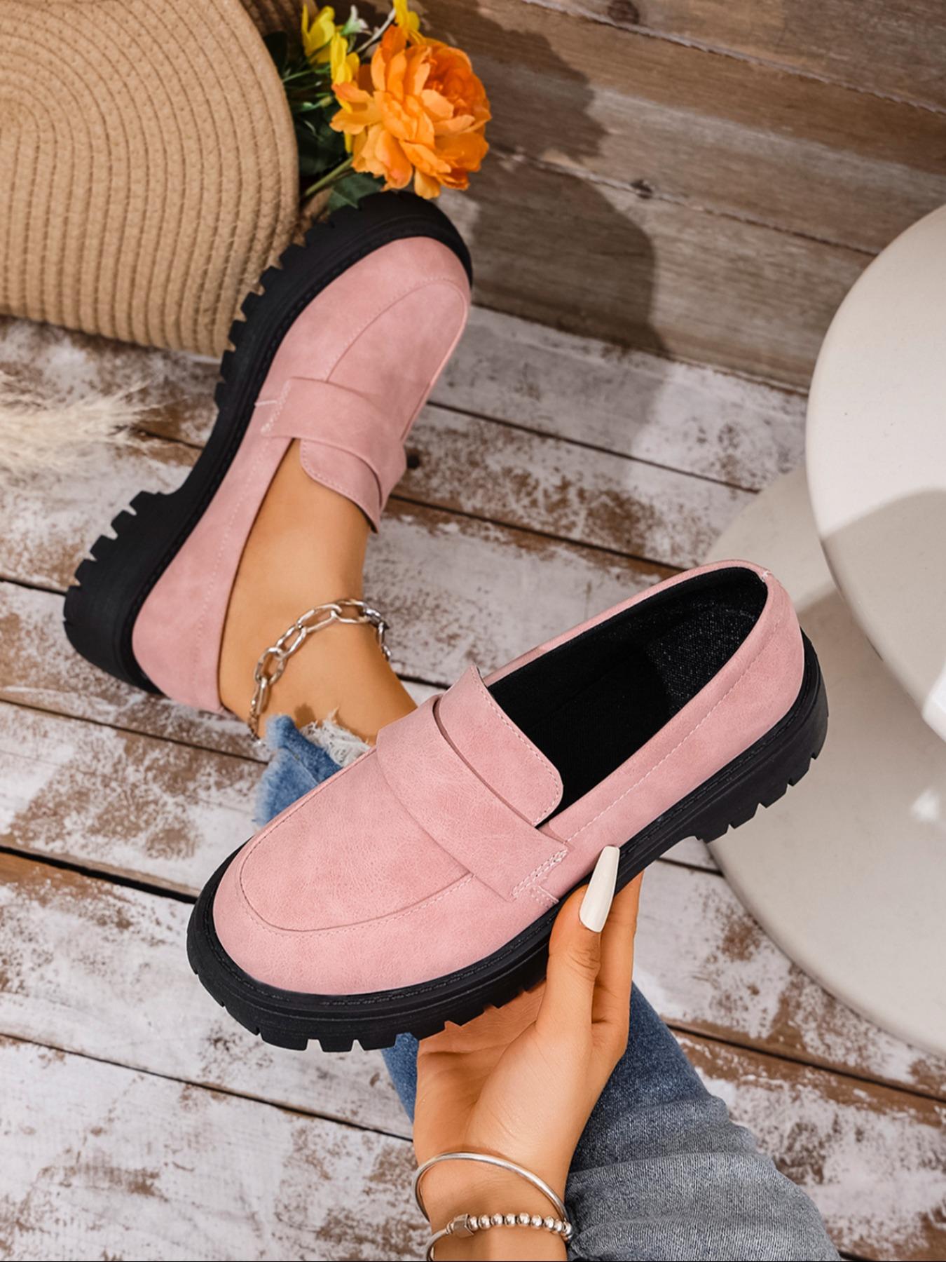 Women's Fashionable Loafers, Casual Comfortable Slip on Shoes for Daily Wear, Commuter Shoes, Non-slip Trendy Shoes for Women