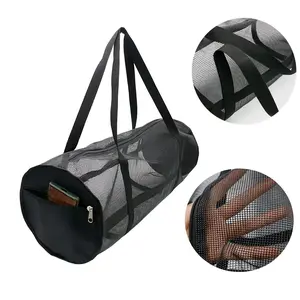 1pc Large Capacity Basketball Soccer Storage Bag, Yoga Fitness Training Backpack, PVC Solid And Sturdy Bag